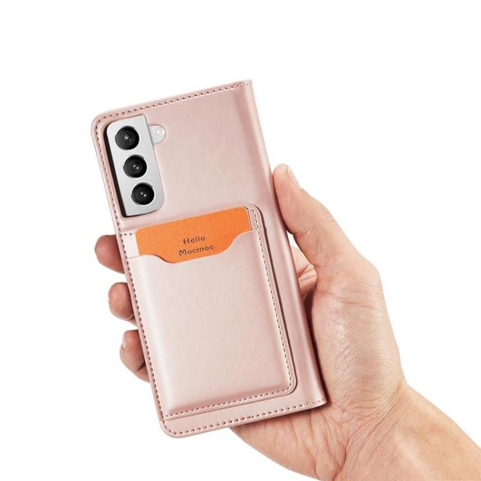 OEM - Galaxy S22 Plus Plånboksfodral Magnet Stand - Rosa