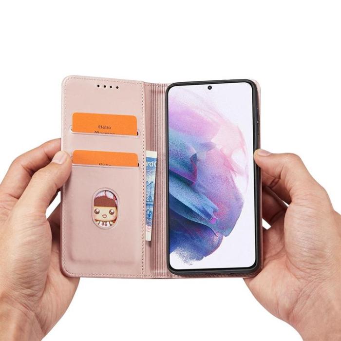 OEM - Galaxy S22 Plus Plånboksfodral Magnet Stand - Rosa