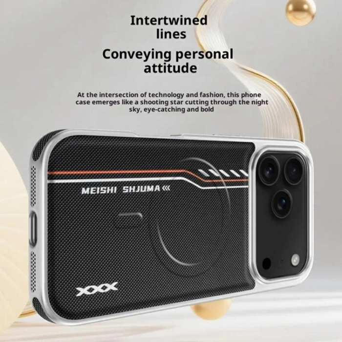 A-One Brand - iPhone 17 Pro Max Mobilskal Magsafe Diamond Texture - Svart