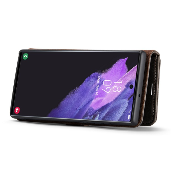 DG.MING - DG.MING Galaxy S23 Ultra Plånboksfodral 2in1 Äkta Läder - Grå