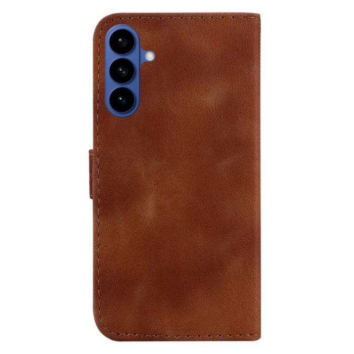 OEM - Samsung Galaxy S26/S26 Pro Ställskal 7-formad Mönster KonstLäder - Brun