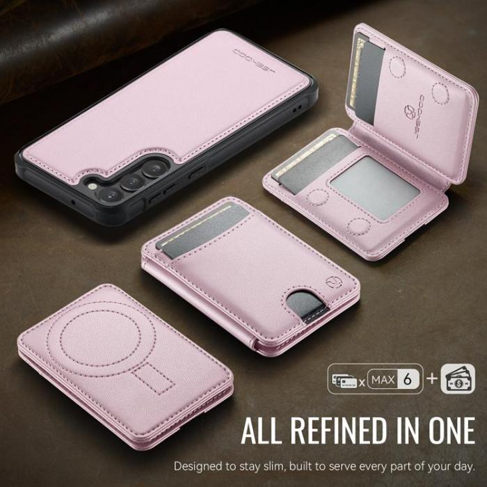 OEM - JEEHOOD Samsung Galaxy S23+ Fodral Konstläder - Rosa