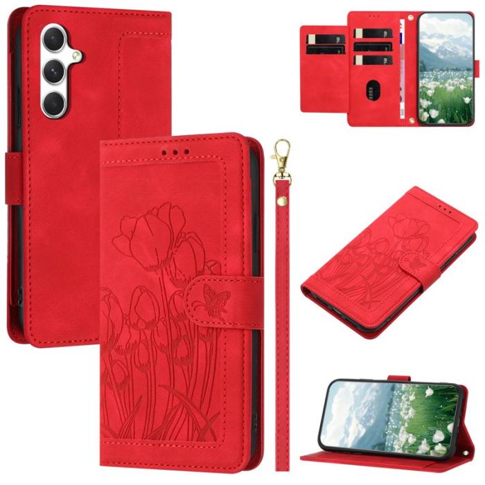OEM - Tulip Samsung Galaxy S26 Plus Fodral KonstLäder - Röd