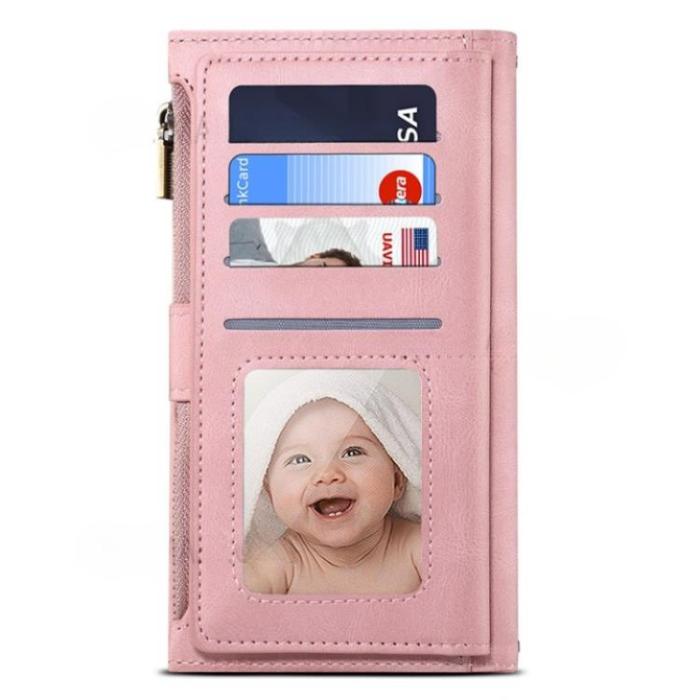 ESEBLE - ESEBLE Google Pixel 6a Plånboksfodral Zippered Kickstand - Rosa