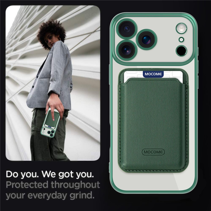 A-One Brand - iPhone 17 Pro Max Mobilskal MagSafe Korthållare TPU + PC