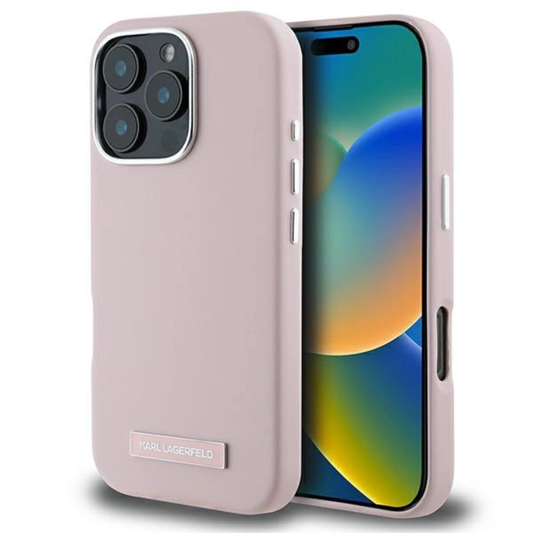 Karl Lagerfeld iPhone 16 Pro Mobilskal MagSafe FW Metal Plate | 2353 | AlltMobil