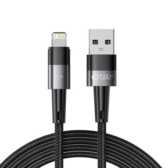 Tech-Protect USB-A till Lightning kabel Ultraboost 2m - Grå | 3541 | AlltMobil