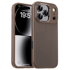 iPaky - IPAKY iPhone 17 Pro Mobilskal Carbon Fiber - Ökenguld