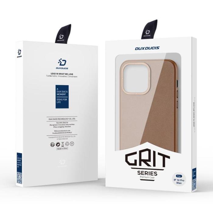 Dux Ducis - Dux Ducis iPhone 14 Pro Max Skal MagSafe Grit - Brun