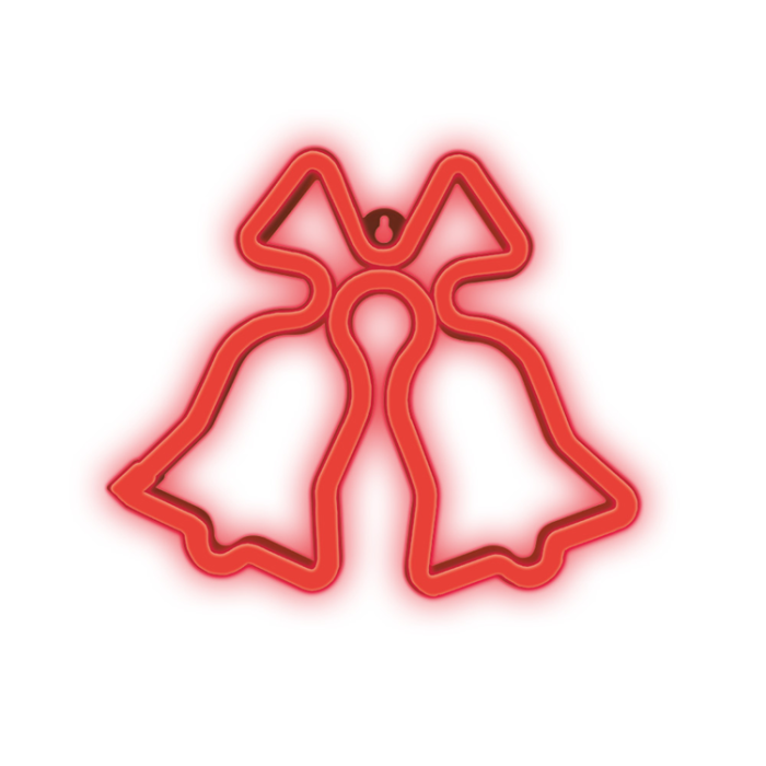 Forever Light - Forever Light LED Neon CHRISTMAS BELLS FLNE17 - Röd