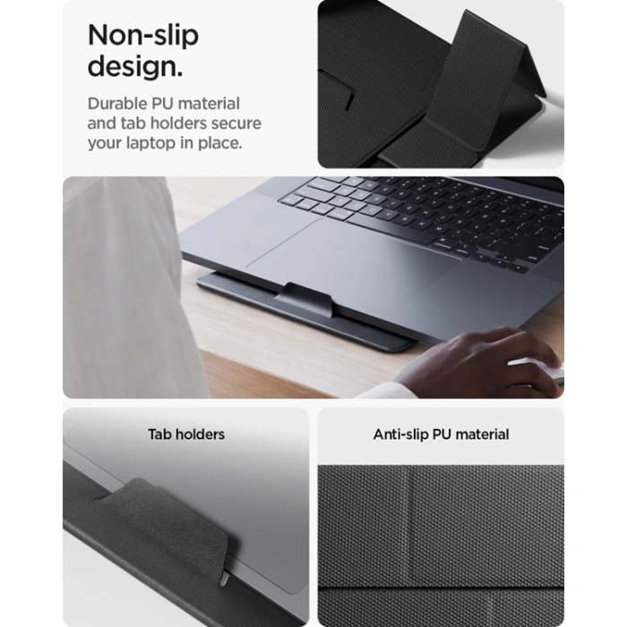 Spigen - Spigen Laptop och Surfplattaställ Slimfold LD201-S8 - Rymdgrå