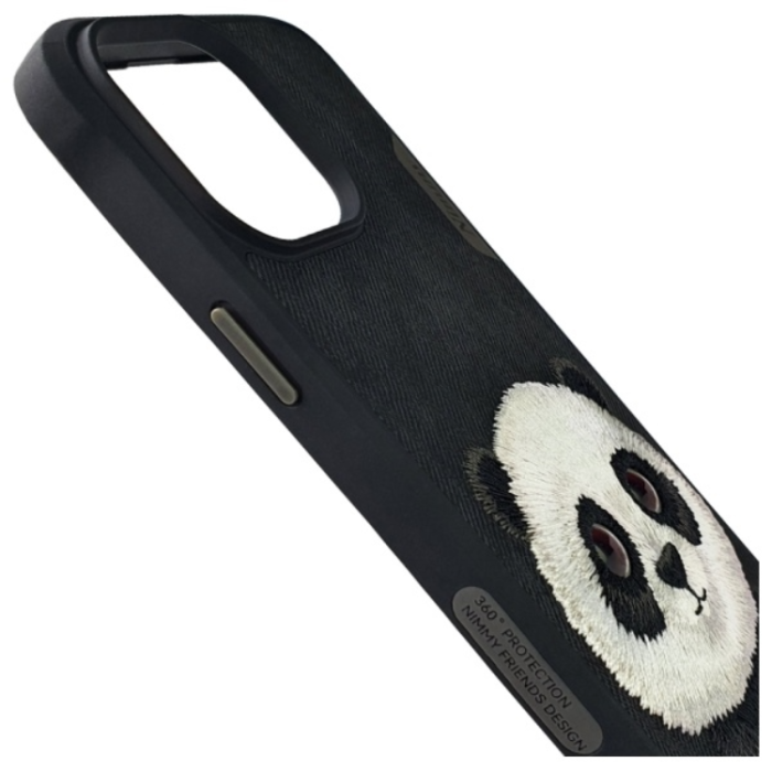 NIMMY - Nimmy iPhone 15 Pro Mobilskal Big Eyed Pet 2.0 Panda - Svart