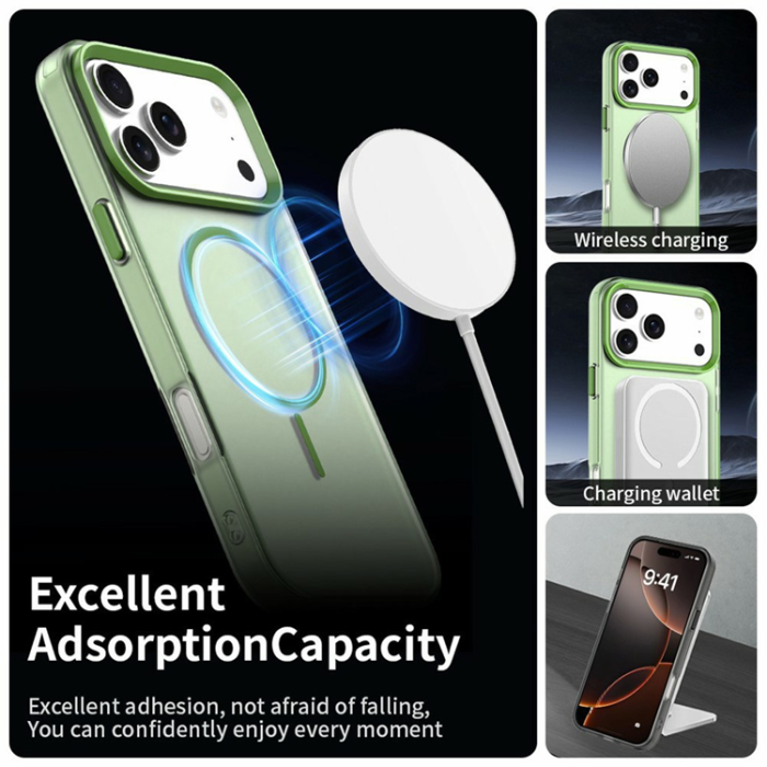 A-One Brand - iPhone 17 Pro Mobilskal MagSafe Candy Color - Grön