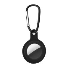 A-One Brand - Liquid Silicone Skal med karbinhake till Apple Airtag - Svart