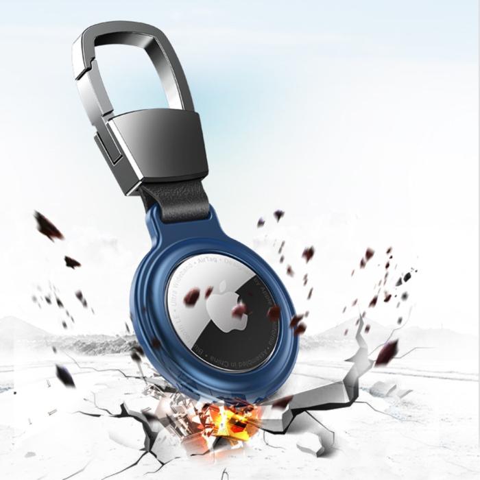 A-One Brand - Magnetic Aluminum Alloy Keyring till Apple Airtag - Blå