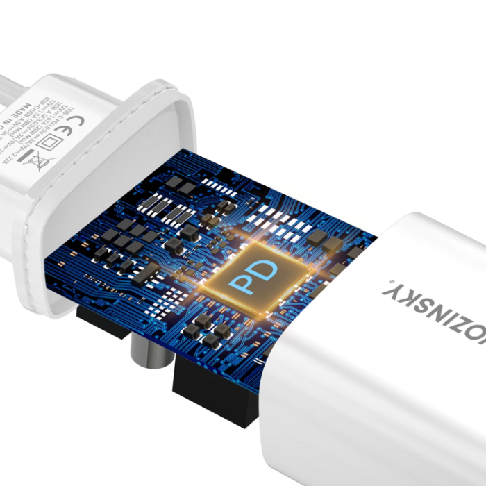 Wozinsky - Wozinsky WGWCW USB-A USB-C 20W Väggladdare - Vit