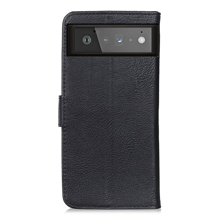 KHAZNEH - KHAZNEH Läder Plånboksfodral Google Pixel 6 - Svart