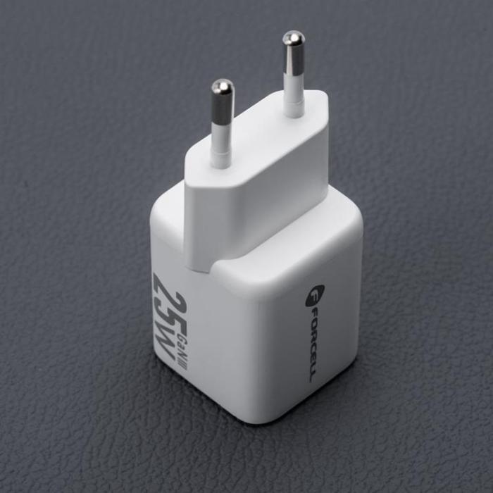 Forcell - Forcell Mini Snabbladdare 25W USB-C/USB-A GaN III QC4.0 PD