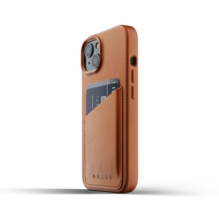 UTGATT5 - Mujjo Full Läder Plånboksfodral iPhone 13 - Tan