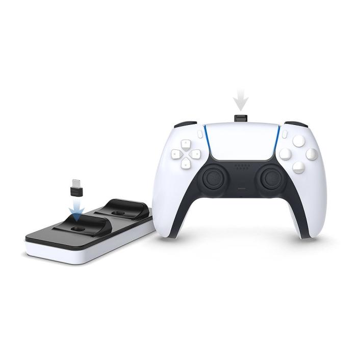 UTGATT5 - Dobe Laddnings station för PS5 Controllers - Vit