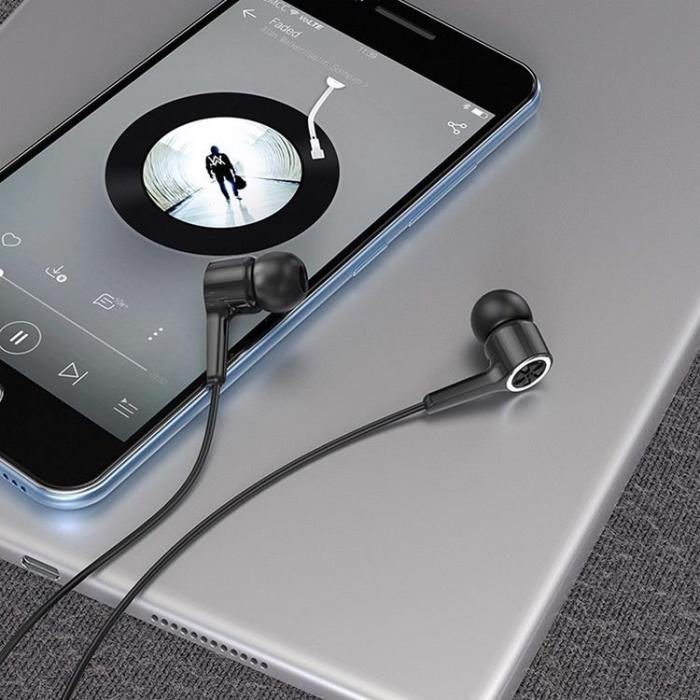 Hoco - HOCO Trådbundna Hörlurar 1.2m Kabel Jack 3.5mm Med Mikro M104