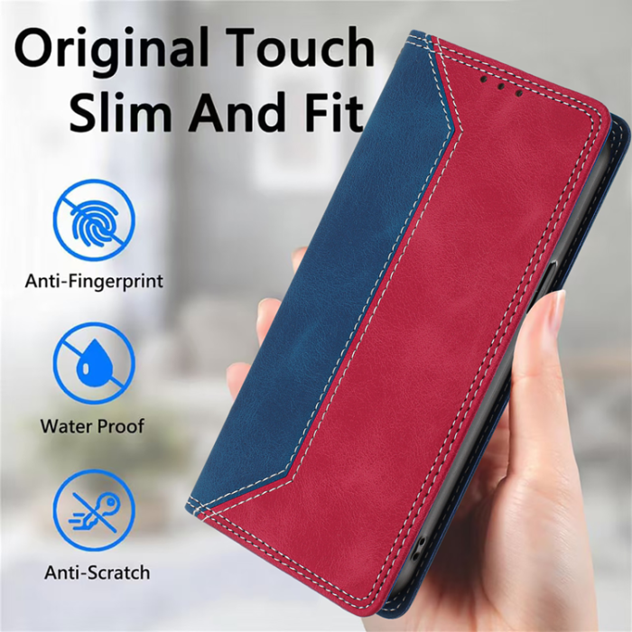 A-One Brand - OnePlus 15 Konstläder Plånboksfodral Färg Splicing RFID-Skydd