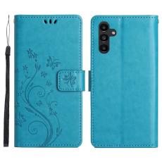 OEM - Samsung Galaxy S26 Plus Pl&aring;nboksfodral Konstl&auml;der Fj&auml;ril Blommor - Bl&aring;