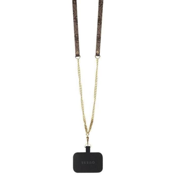 Guess - Guess iPhone 14 Pro Max Mobilskal Crossbody Metall Logo - Brun
