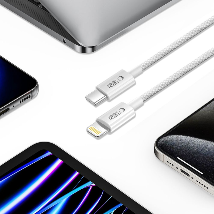 Tech-Protect - Tech-Protect USB-C till Lightning kabel Ultraboost 2m - Grå