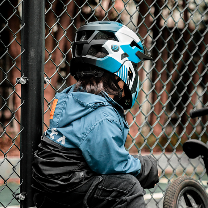 Rockbros - Rockbros Barncykelhjälm Med Avtagbar Chin M (54-57) - Blå