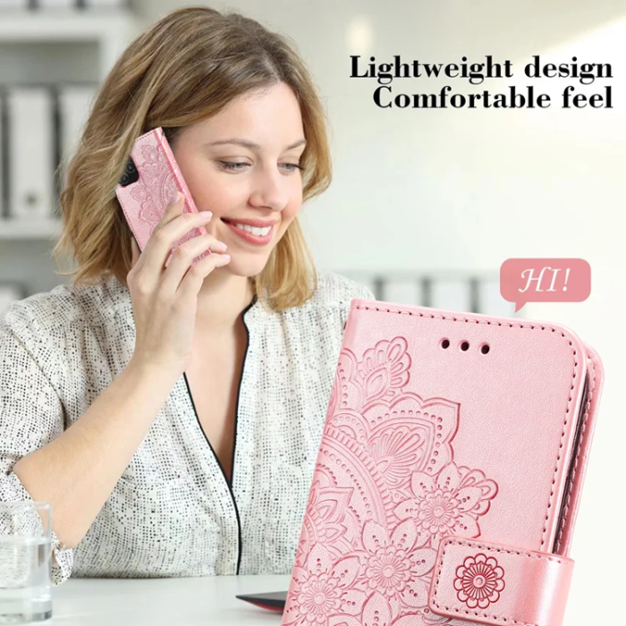 A-One Brand - iPhone 17 Pro Max Plånboksfodral Floral Pattern - Rosa