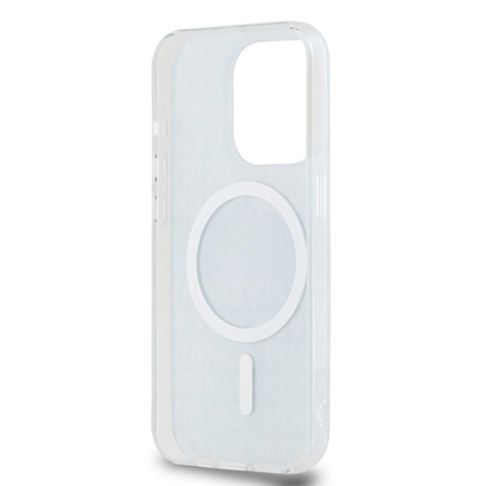 DKNY - DKNY iPhone 15 Pro Max Mobilskal Magsafe IML Mono & Stripe - Blå