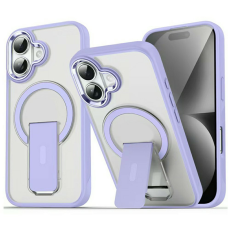 A-One Brand - iPhone 17 Mobilskal MagSafe PC+TPU med Kickstand - Ljuslila