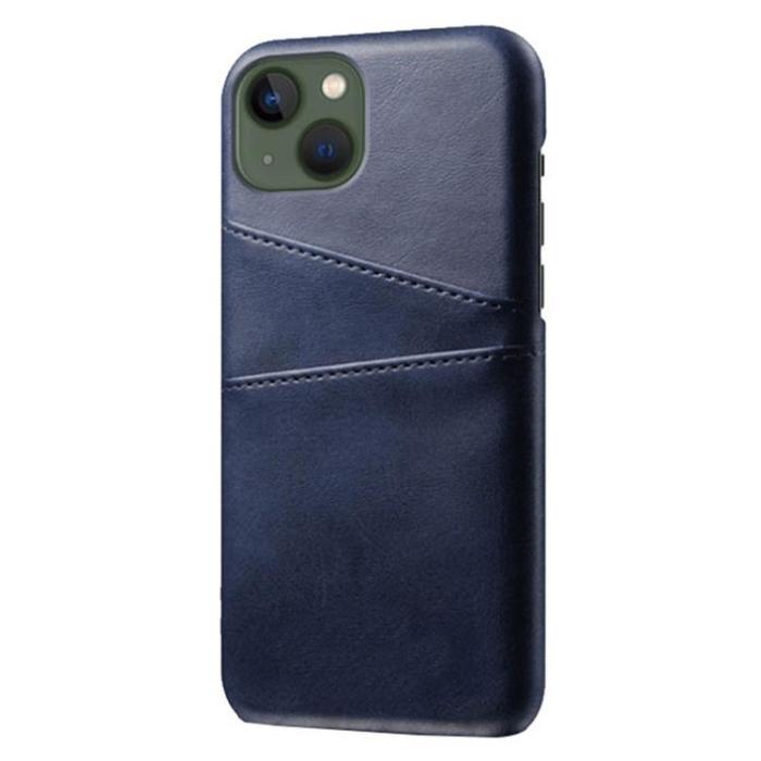 OEM - iPhone 14 Plus Skal Korthållare PU Läder - Blå