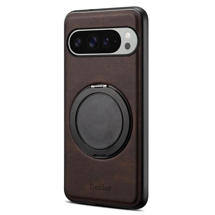 DENIOR - DENIOR Google Pixel 9 Pro XL Magnetfodral Konstläder - Brun