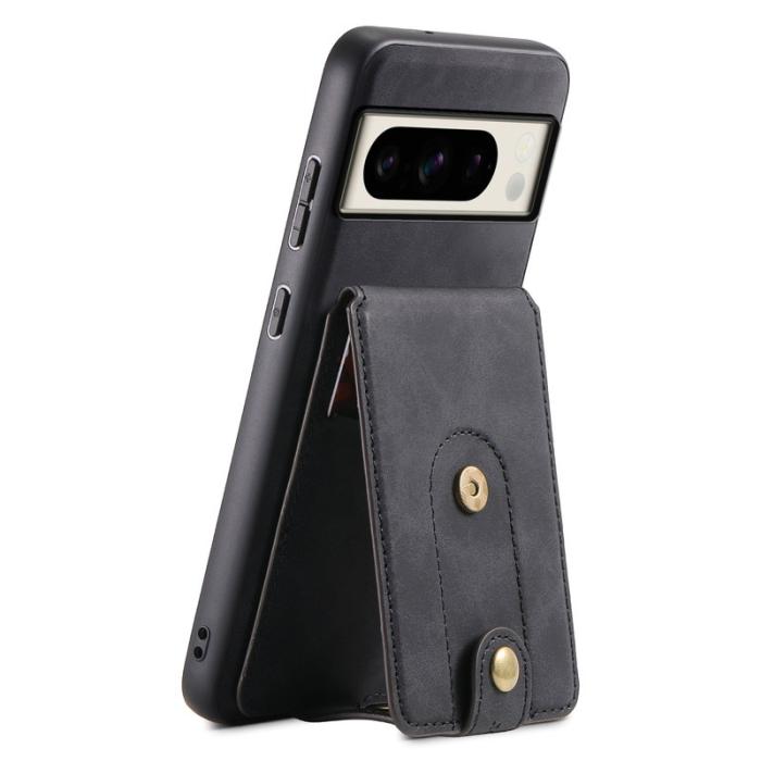DENIOR - DENIOR D14 Google Pixel 8 Pro Magnetfodral Kortväska PC+TPU Svart