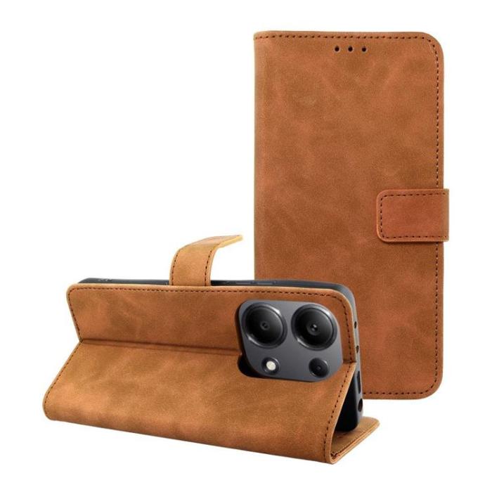 OEM - Xiaomi Redmi Note 13 4G Plånboksfodral Tender - Brun