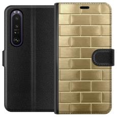 iSecrets - Pl&aring;nboksfodral till Sony Xperia 1 III med Gyllene Murstenar