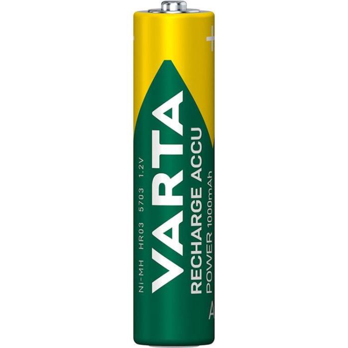 VARTA - Varta 4-pack Laddningsbart batteri AAA 1000 mAh