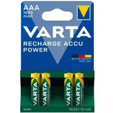 VARTA - Varta 4-pack Laddningsbart batteri AAA 1000 mAh