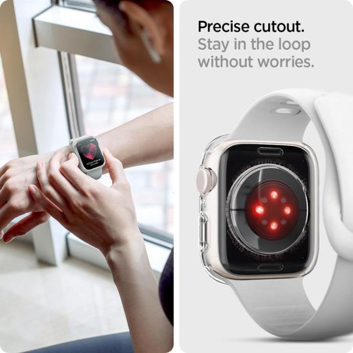 Spigen - Spigen Liquid Crystal Apple Watch 4/5/6/7/8/Se 40/41 mm - Crystal Clear