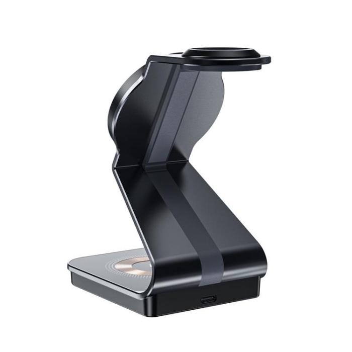 Tech-Protect - Tech-Protect 3-in-1 Trådlös laddare iPhone, Apple Watch, AirPods - Svart