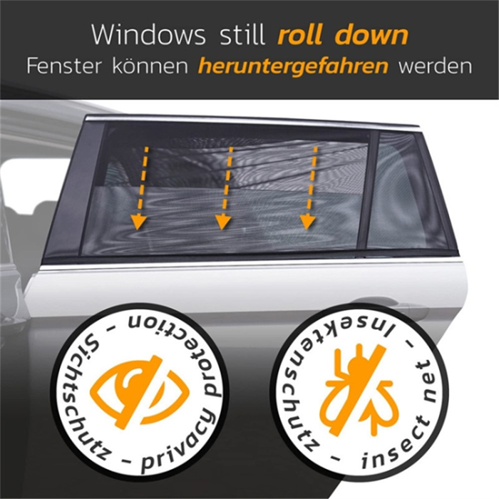 OEM - [2-Pack] Töjbara Solskydd för Sidorutor (förarsida + passagerarsida)