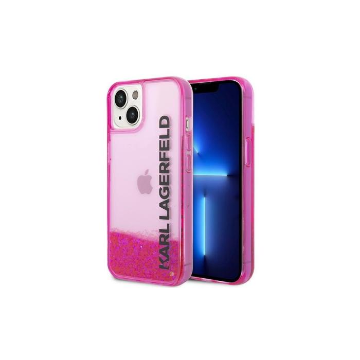 KARL LAGERFELD - Karl Lagerfeld Rosa Glitter Fodral för iPhone 14 Pro med Logo