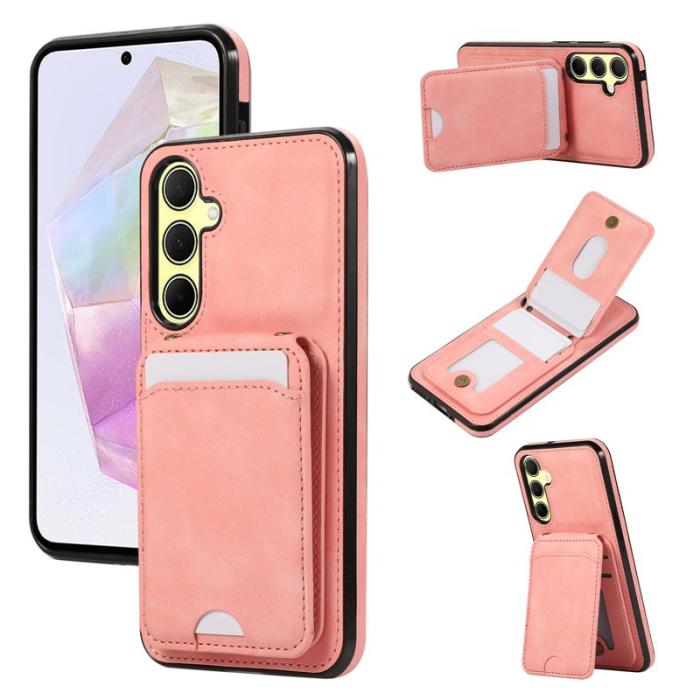 OEM - Mobilfodral för Samsung Galaxy S26 Plus Kickstand Kortfack - Rosa
