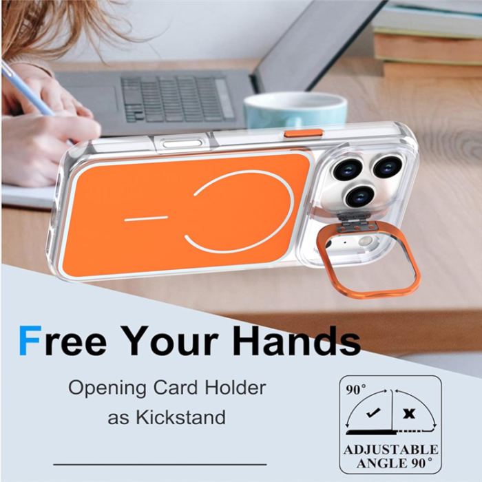 A-One Brand - iPhone 17 Pro Mobilskal MagSafe Lens Kickstand TPU + PC