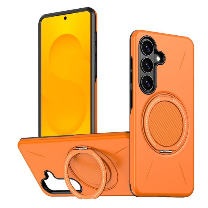 OEM - Mobilskal för Samsung Galaxy S26 Ultra Magnetiskt Kickstand TPU + PC - Orange