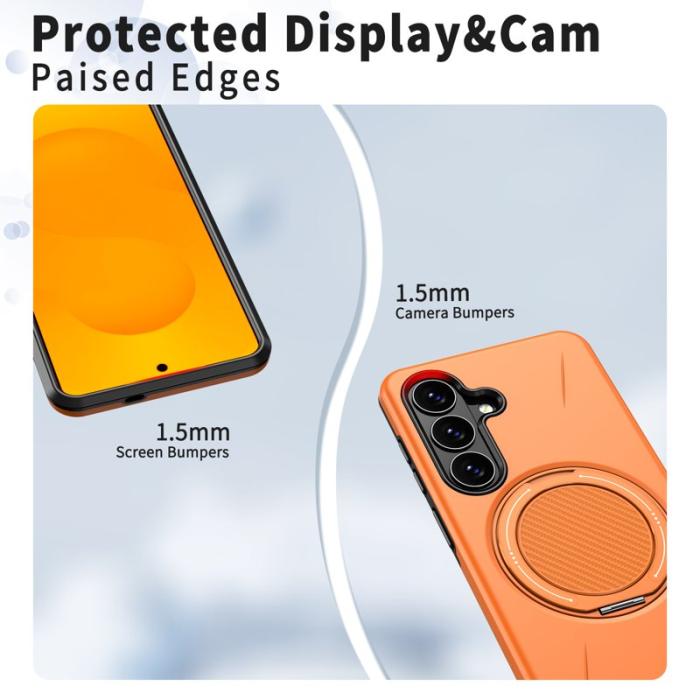 OEM - Mobilskal för Samsung Galaxy S26 Ultra Magnetiskt Kickstand TPU + PC - Orange