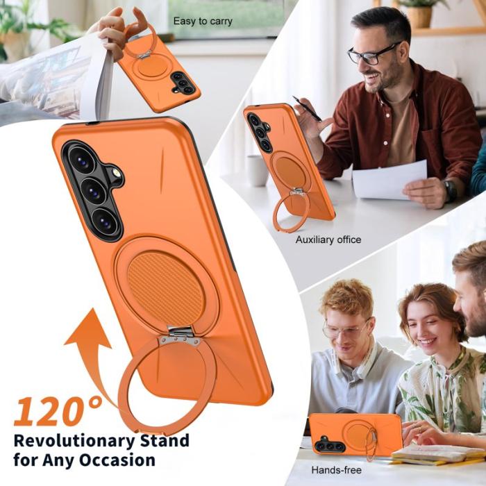 OEM - Mobilskal för Samsung Galaxy S26 Ultra Magnetiskt Kickstand TPU + PC - Orange