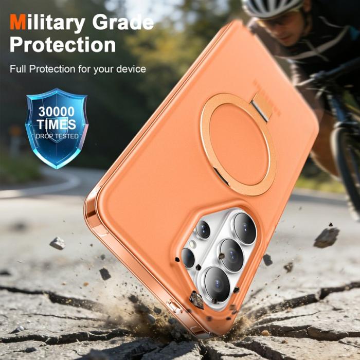 OEM - Mobilskal för Samsung Galaxy S26 Ultra Magnetiskt Kickstand TPU + PC - Orange